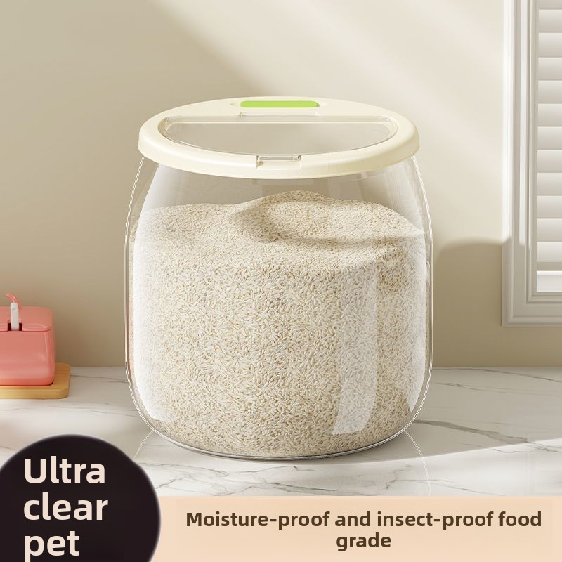 Food Storage Acrylic Containers - دلو الأرز المنزلي مختوم ومغطى بالطعام
