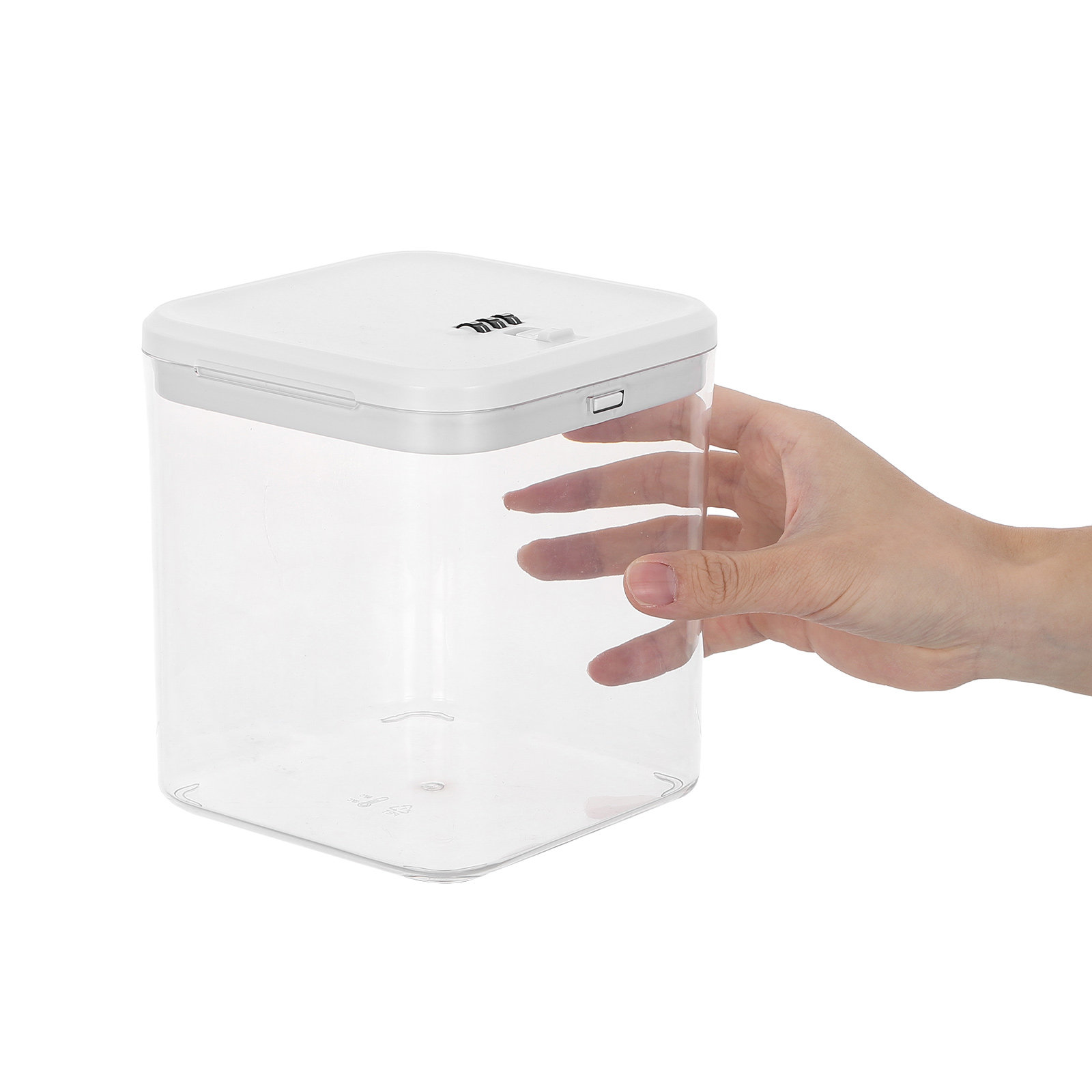 Lock And Lock Food Storage - صندوق قفل شفاف قابل للتكديس لتخزين