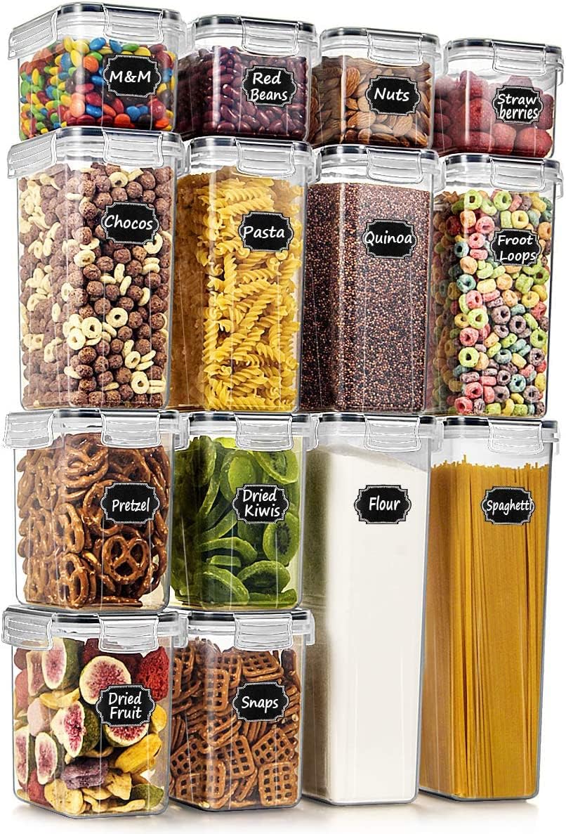 Food Storage Acrylic Containers - حاويات تخزين طعام محكمة الإغلاق، مجموعة