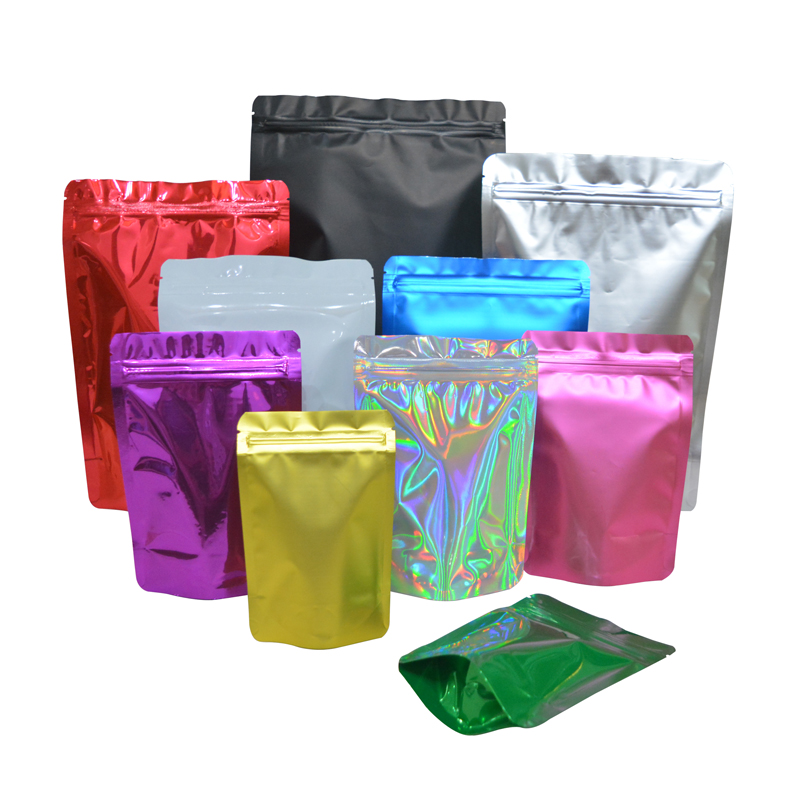 Ziploc Food Storage - 100 قطعة من أكياس الألمنيوم الملونة