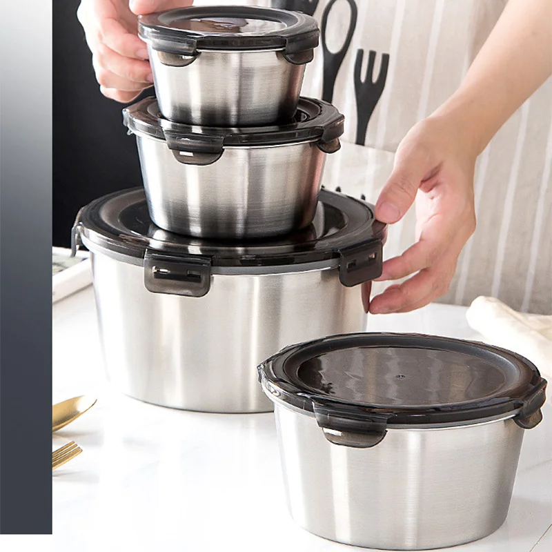 Food Storage Oven Safe - صندوق بينتي مع غطاء من الفولاذ