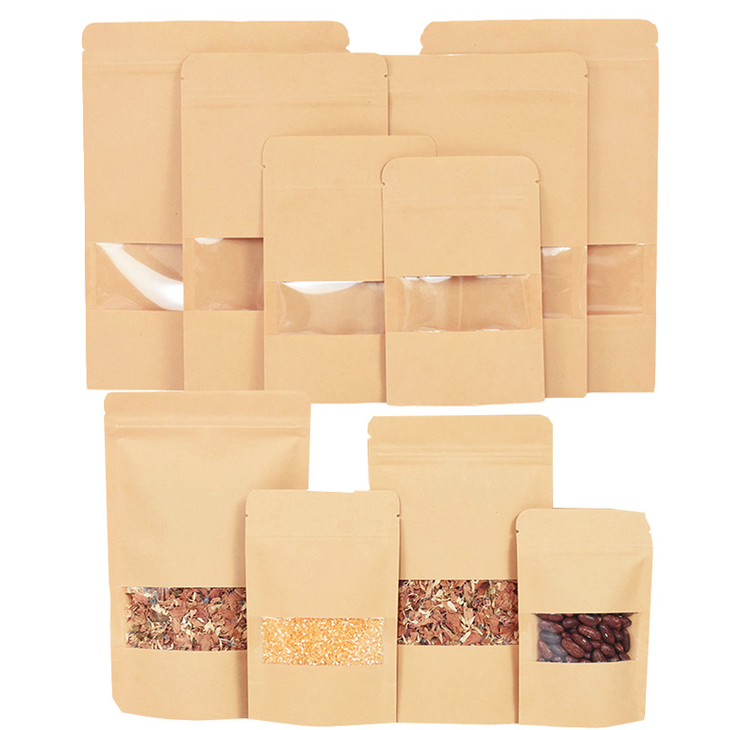 Lock And Lock Food Storage - 20/50 قطعة كرافت ورقة أكياس قفل