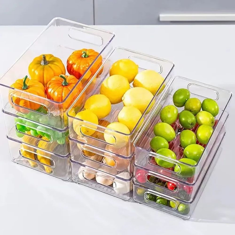Food Storage Acrylic Containers - صندوق تخزين ثلاجة أكريليك قابل للتكديس