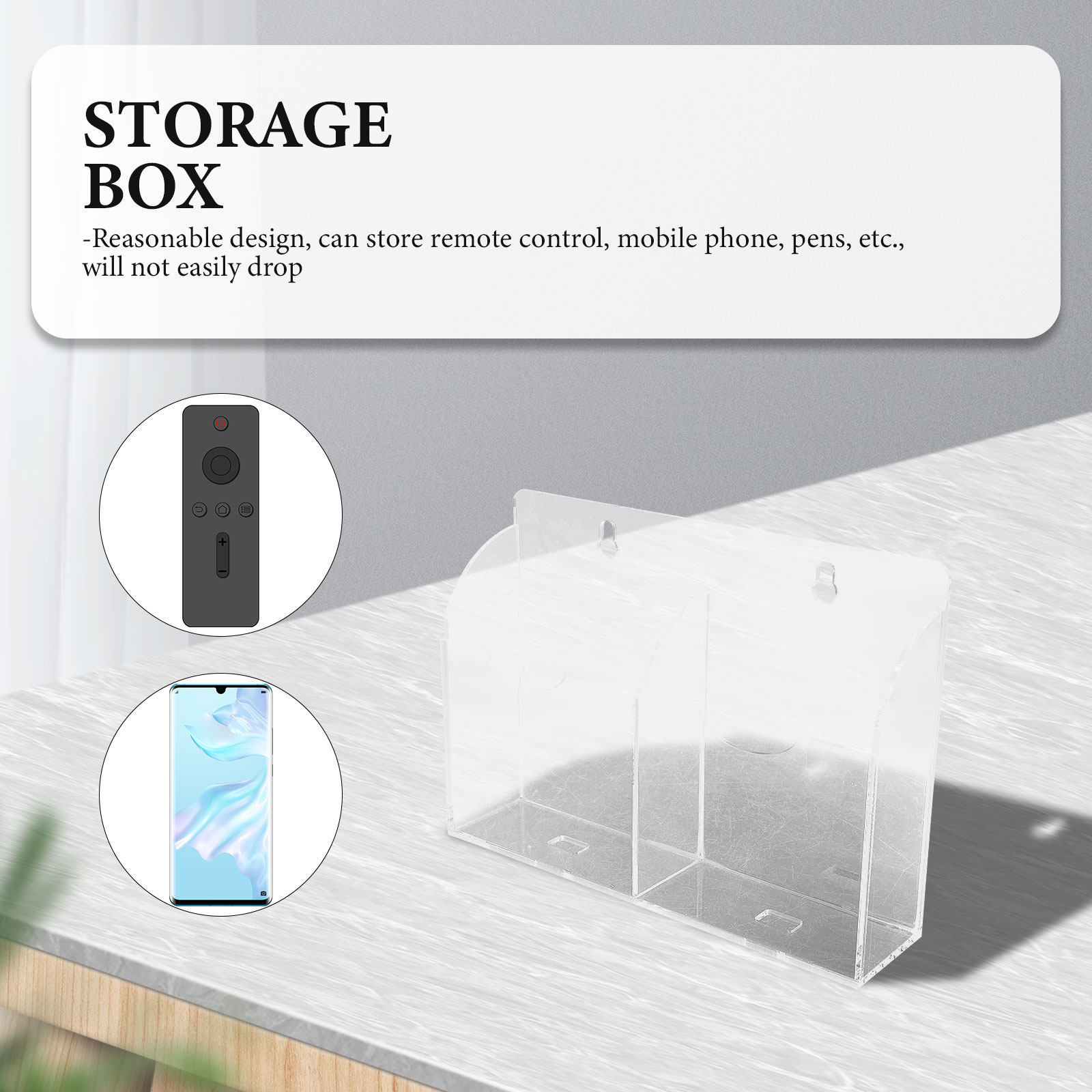 Food Storage Acrylic Containers - حامل جهاز تحكم عن بعد يثبت