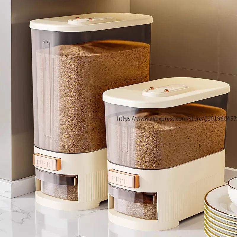 Food Storage Acrylic Containers - حاوية تخزين الأرز مناسبة للطعام، وعاء