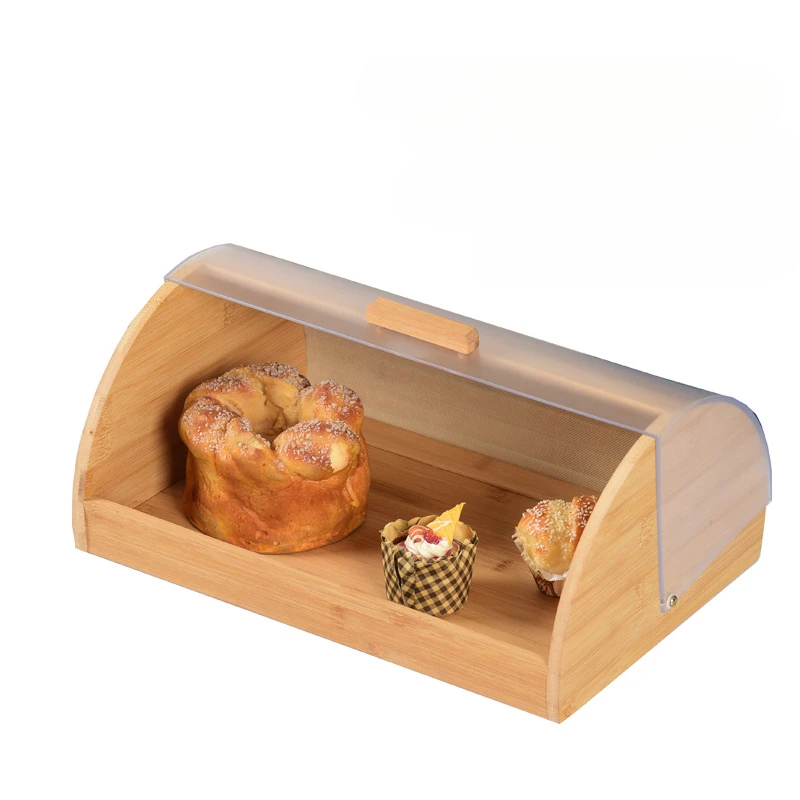 صندوق خبز من الخيزران بغطاء شف - مراجعة Food Storage Acrylic Containers وسعره