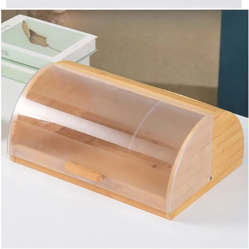 صندوق خبز من الخيزران بغطاء شف - مراجعة Food Storage Acrylic Containers وسعره