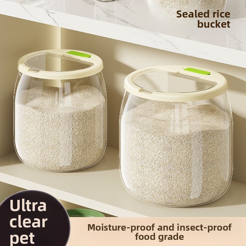 دلو الأرز المنزلي مختوم ومغطى  - مراجعة Food Storage Acrylic Containers وسعره