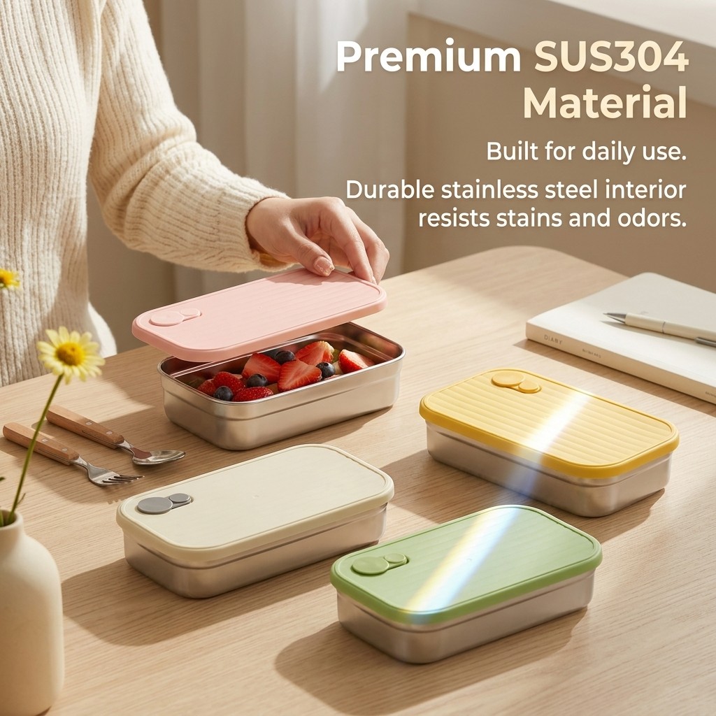 صندوق غداء من الفولاذ المقاوم  - مراجعة Food Storage Containers B&M وسعره