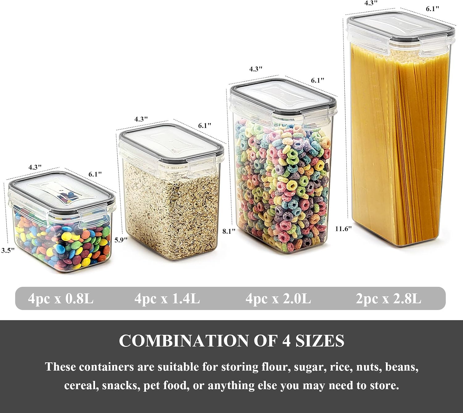 حاويات تخزين طعام محكمة الإغلا - مراجعة Food Storage Acrylic Containers وسعره