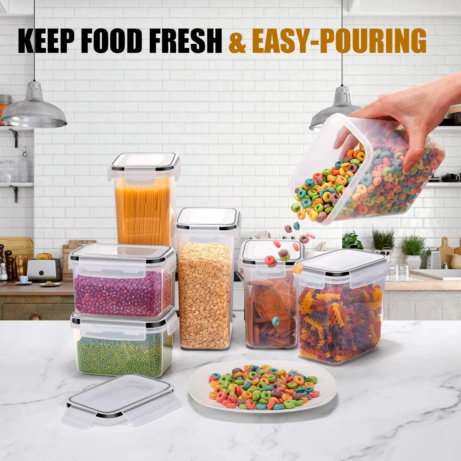 مجموعة حاويات طعام للمطبخ مكون - مراجعة Food Storage Acrylic Containers وسعره