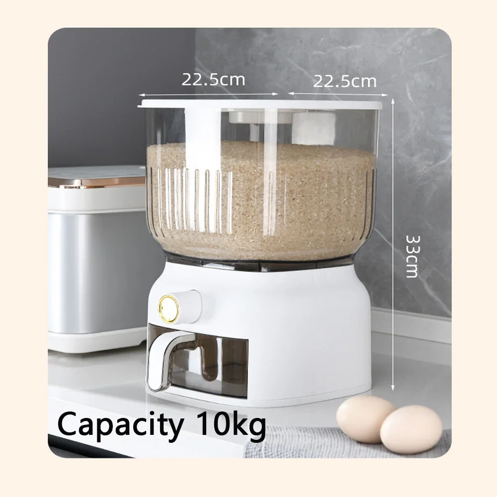 10 كجم المطبخ الأرز دلو صندوق  - مراجعة Food Storage Acrylic Containers وسعره