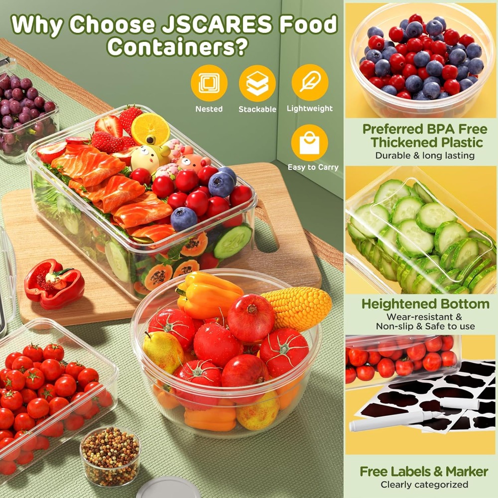 40 قطعة من حاويات تخزين الطعام - مراجعة Food Storage Acrylic Containers وسعره