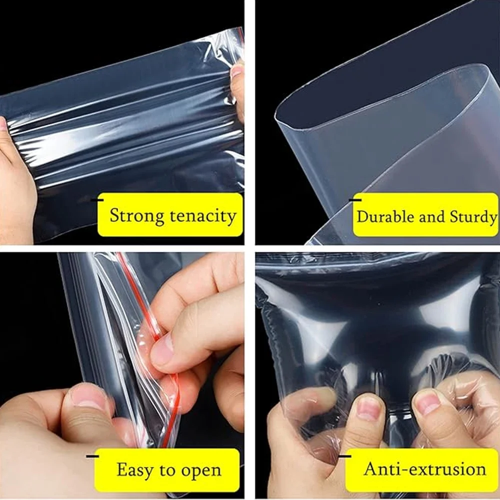 100-1000 قطعة أكياس شفافة قابل - مراجعة Ziploc Food Storage وسعره